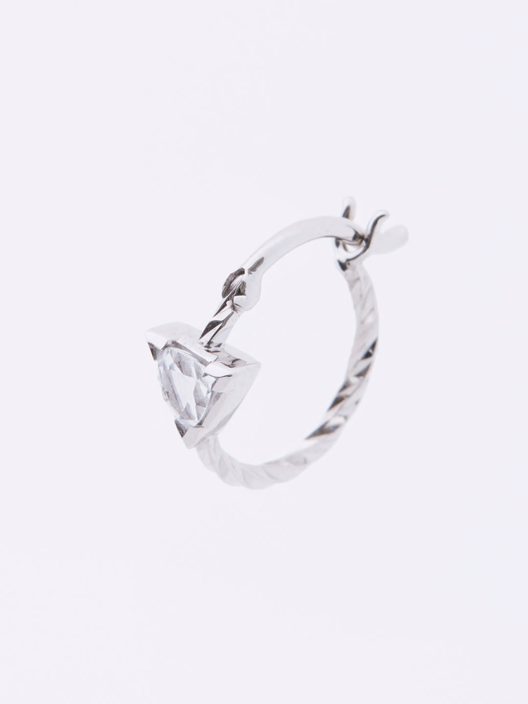 Viper Pierced Earring - White Gold