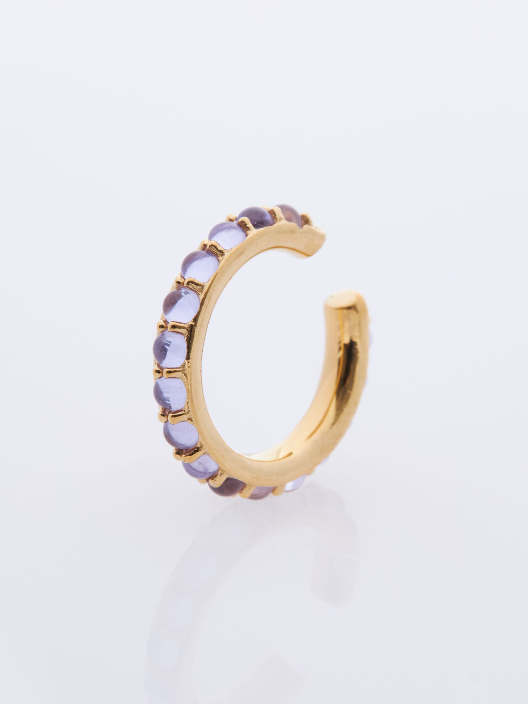 Globo Violet Earcuff- Yellow Gold