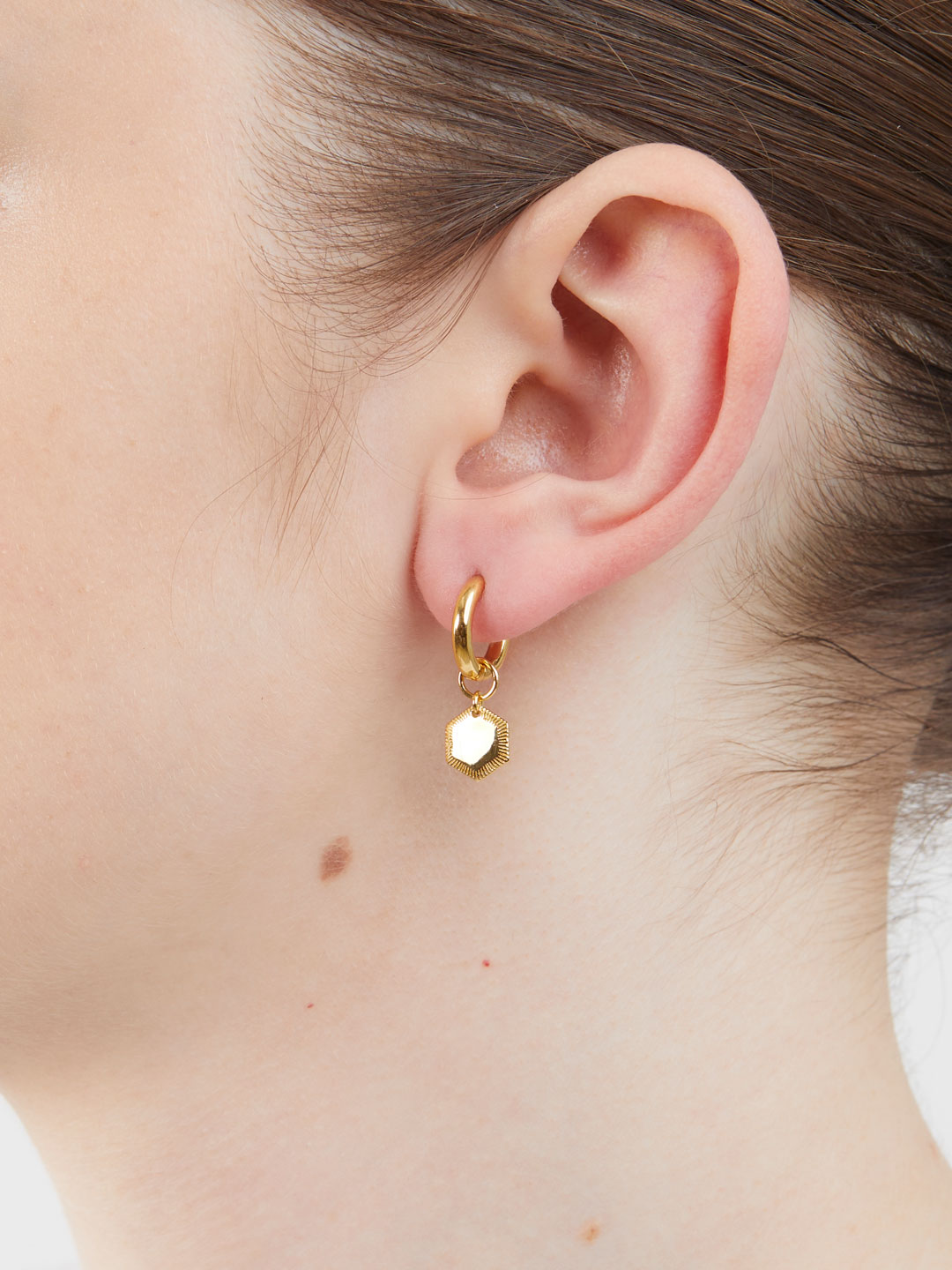 Ravello Hoop Pierced Earring - Yellow Gold