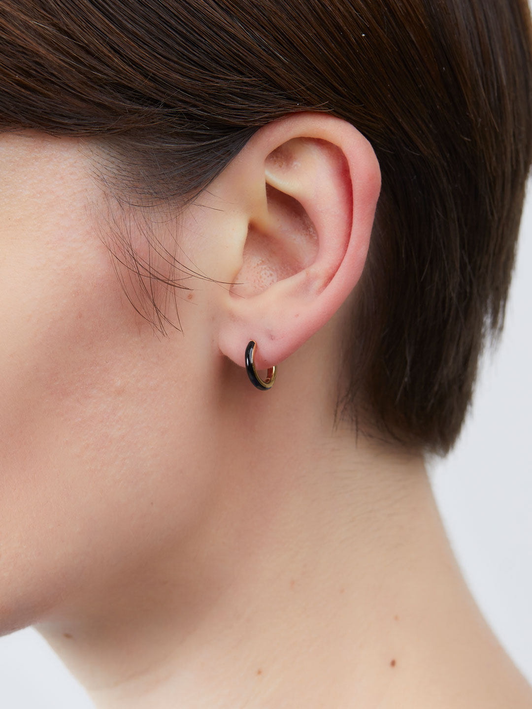 Kate Huggie Pierced Earring - Black