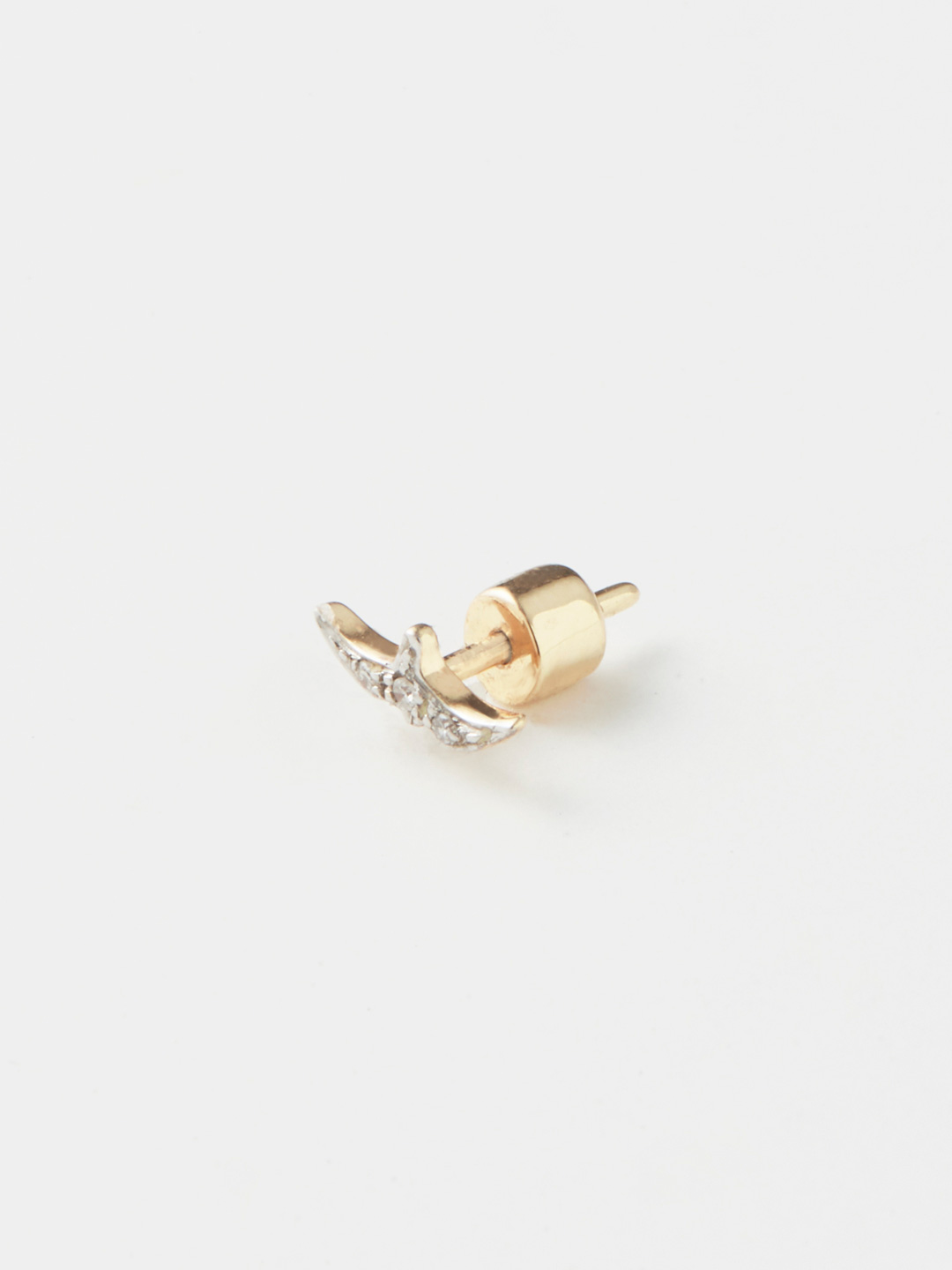Volant Stud Pierced Earring - Yellow Gold