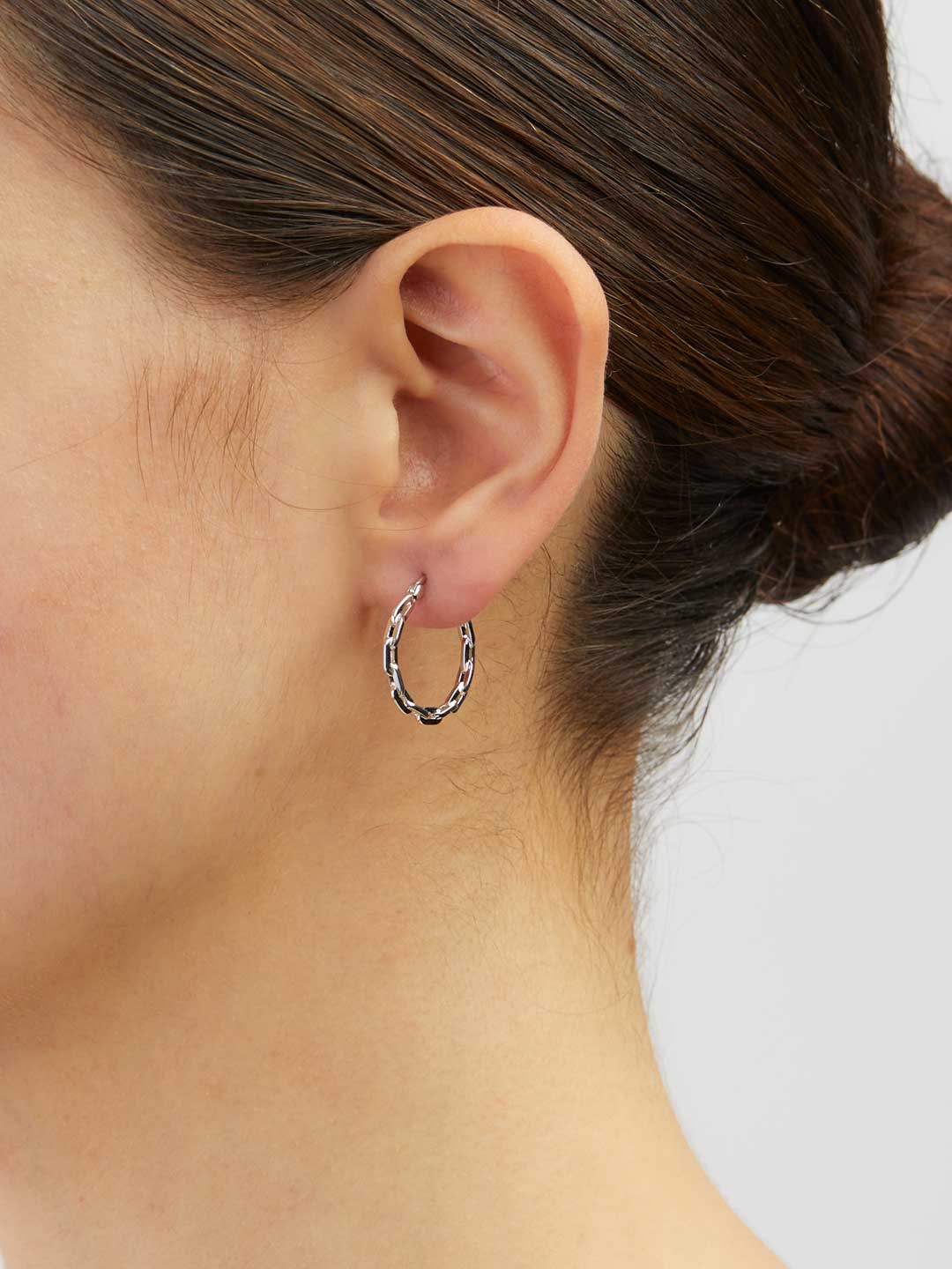 Gemma 15 Hoop Pierced Earring - Silver