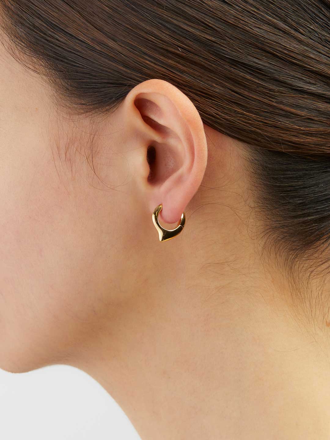 Fiona Huggie Pierced Earring - Yellow Gold