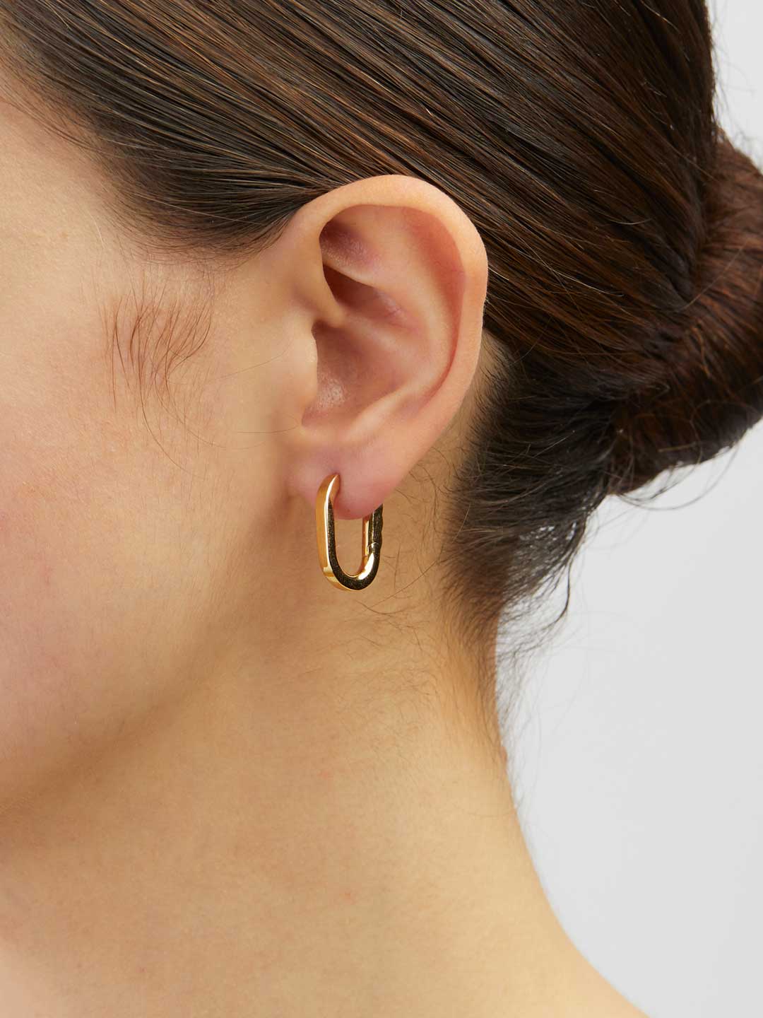 Slick Huggie Pierced Earring - Yellow Gold