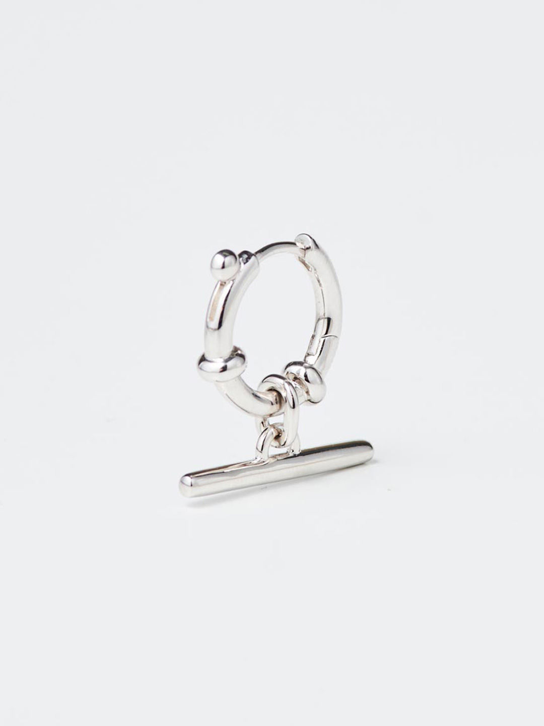 Escape Huggie Pierced Earring - Silver