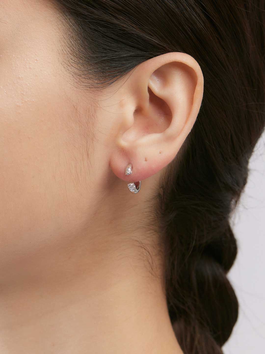 Terra 14 Pierced Earring  - Silver