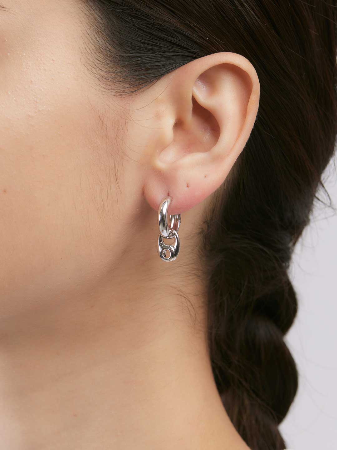 Sienna 11 Huggie Pierced Earring - Silver
