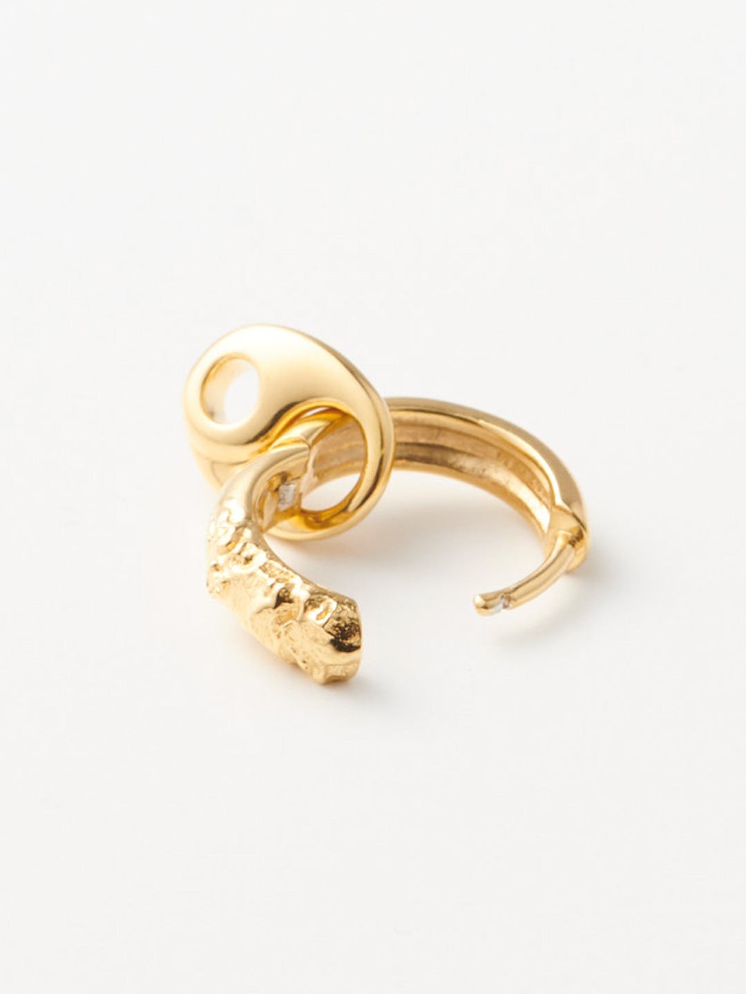 Sienna 11 Huggie Pierced Earring - Yellow Gold