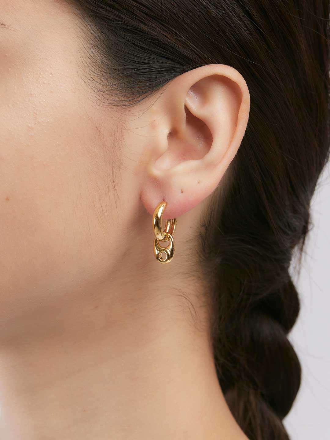Sienna 11 Huggie Pierced Earring - Yellow Gold
