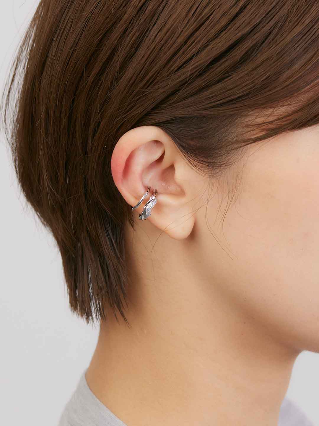 Rai Opal Glitter Ear Cuff - Silver