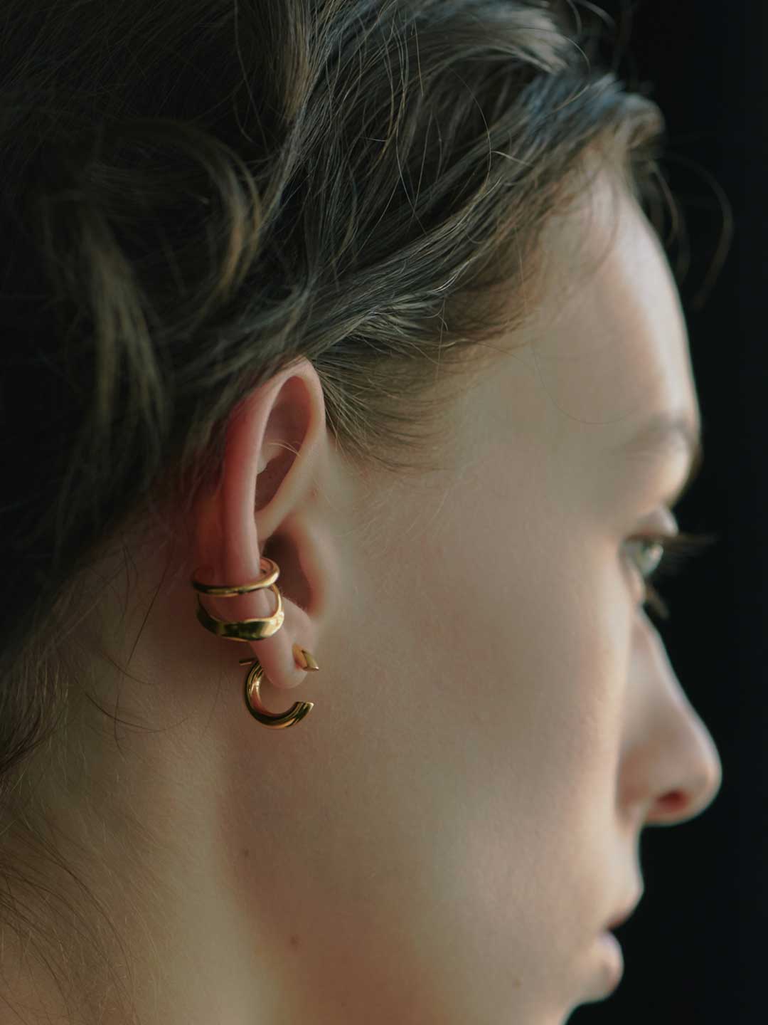 MARIA BLACK Starter Kit/Pierced Earring - Yellow Gold