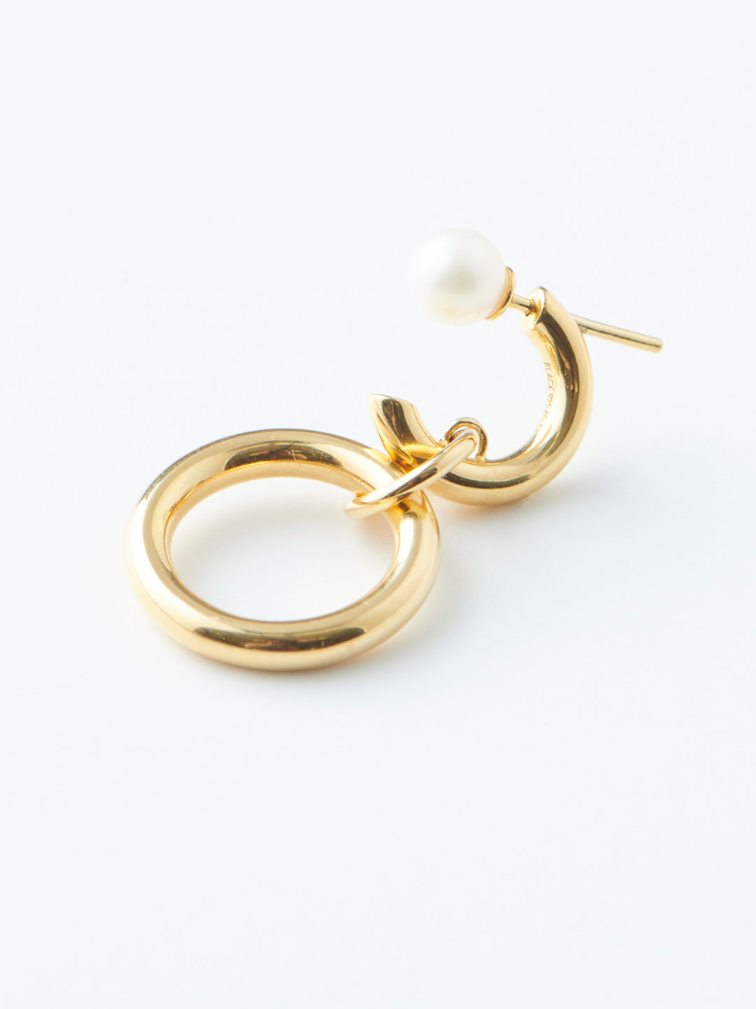 Anita Pearl Pierced Earring - Yellow Gold