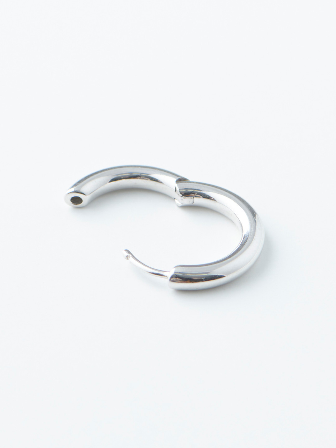 Slate 10 Huggie Pierced Earring - Silver