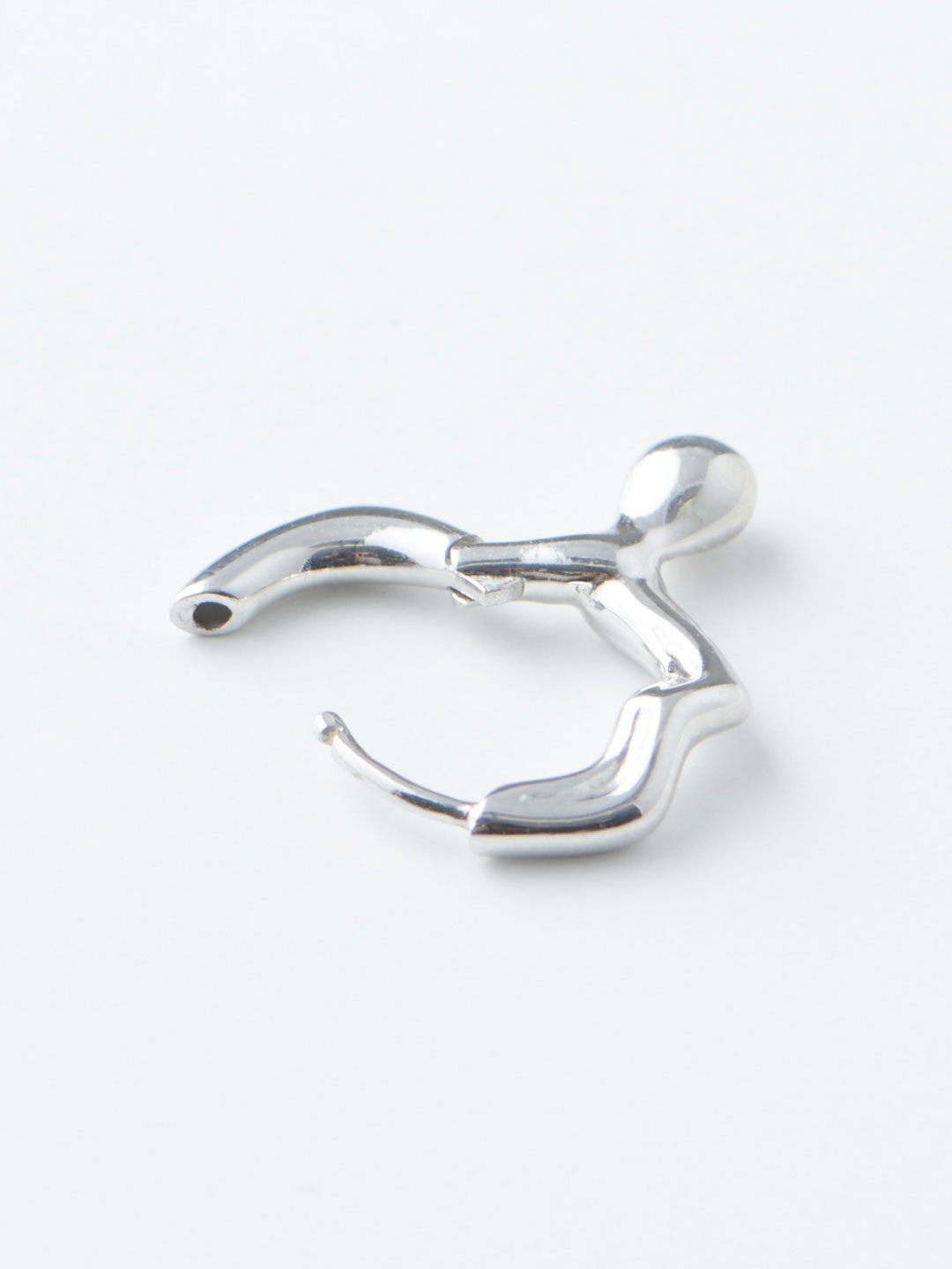 Mira Huggie Pierced Earring - Silver
