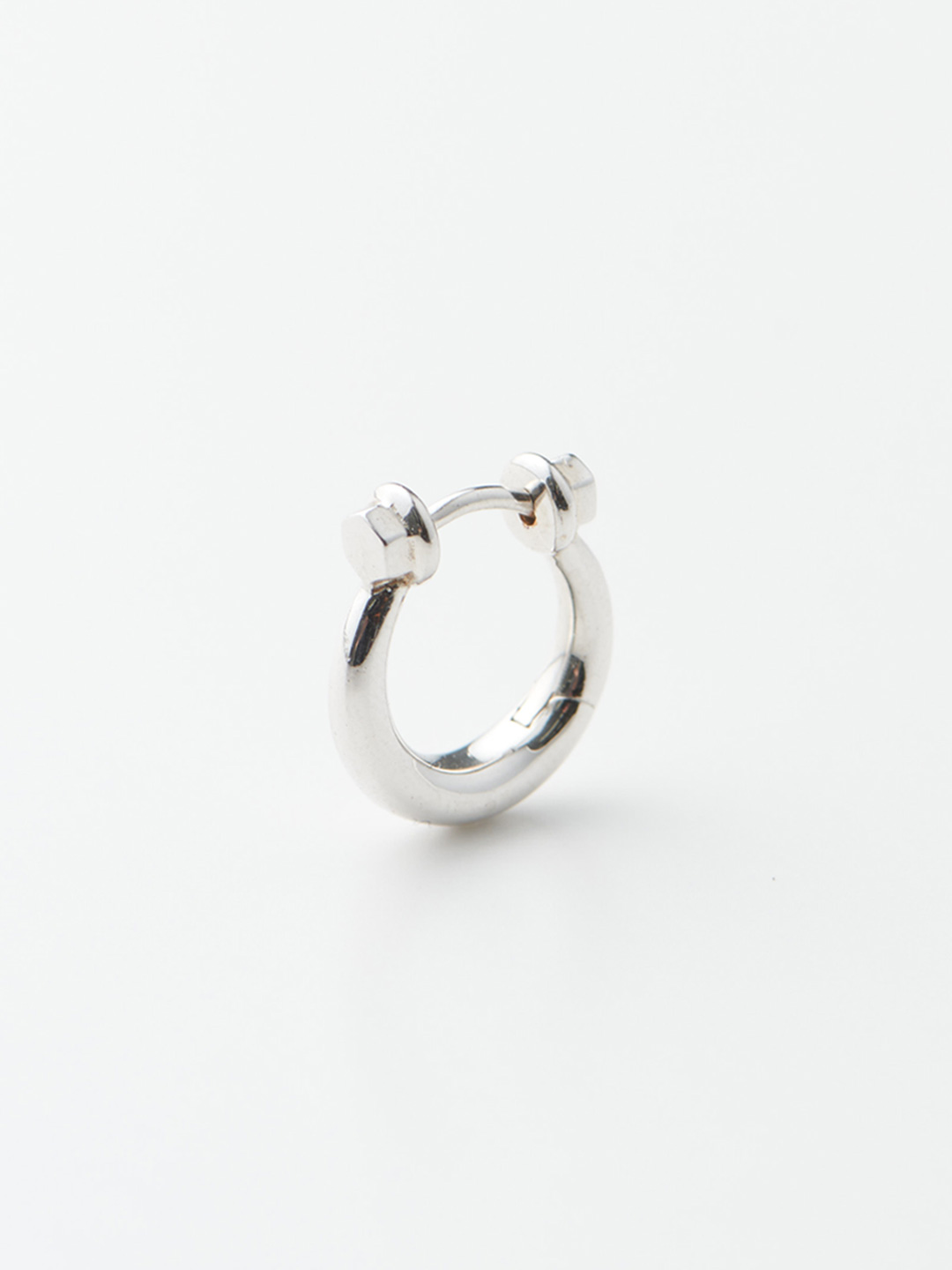 Malik 10 Huggie Pierced Earring - Silver