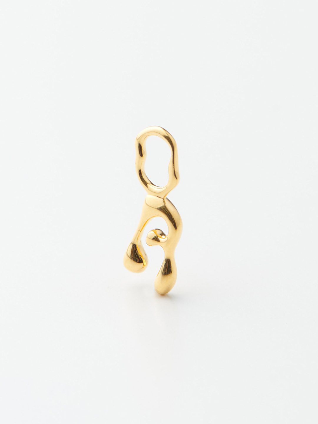 Fluent Letter A Charm - Yellow Gold