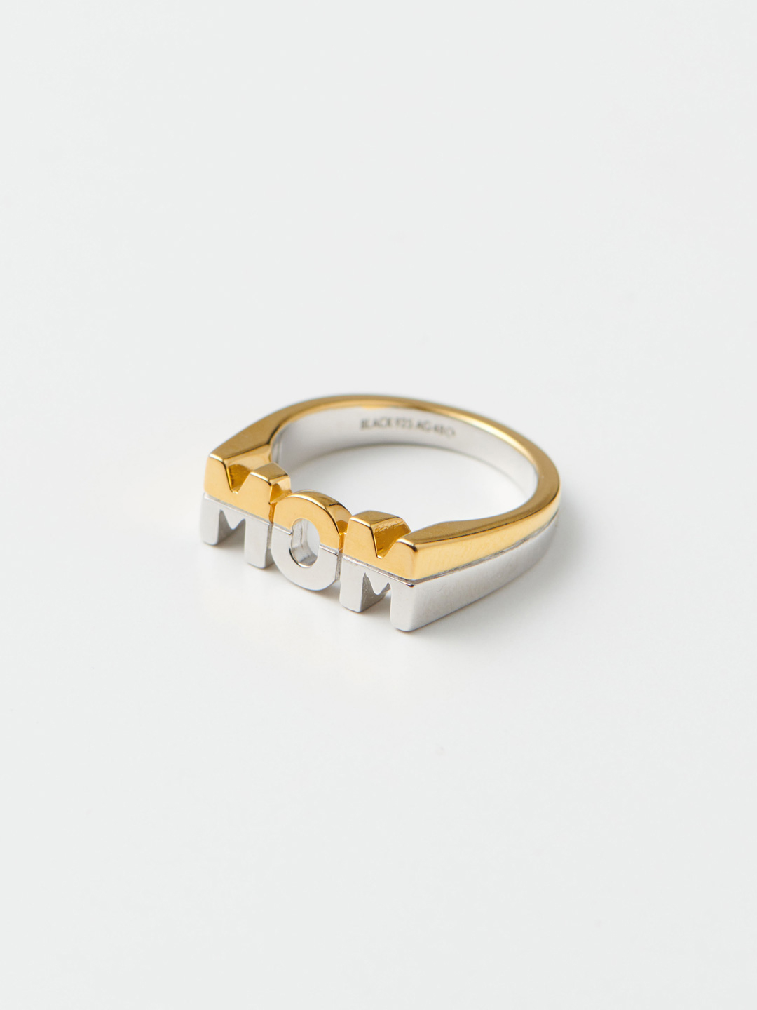 Mom Ring - Yellow Gold/Silver