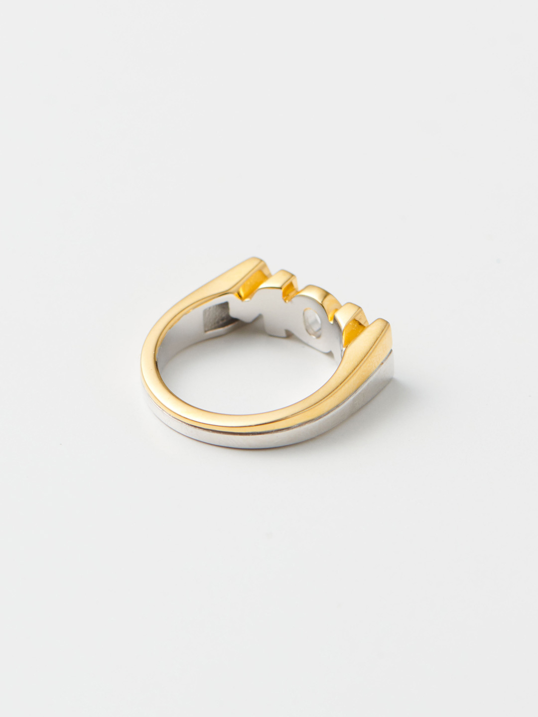 Mom Ring - Yellow Gold/Silver