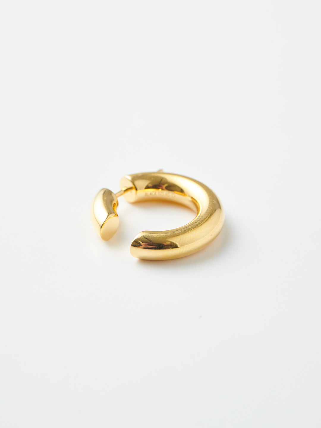 Closer Apart Hoop 25 Pierced Earring - Yellow Gold