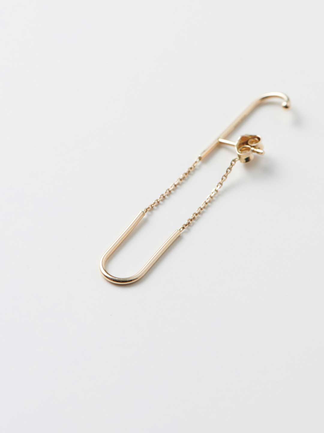 Compose Pierced Earring - Yellow Gold