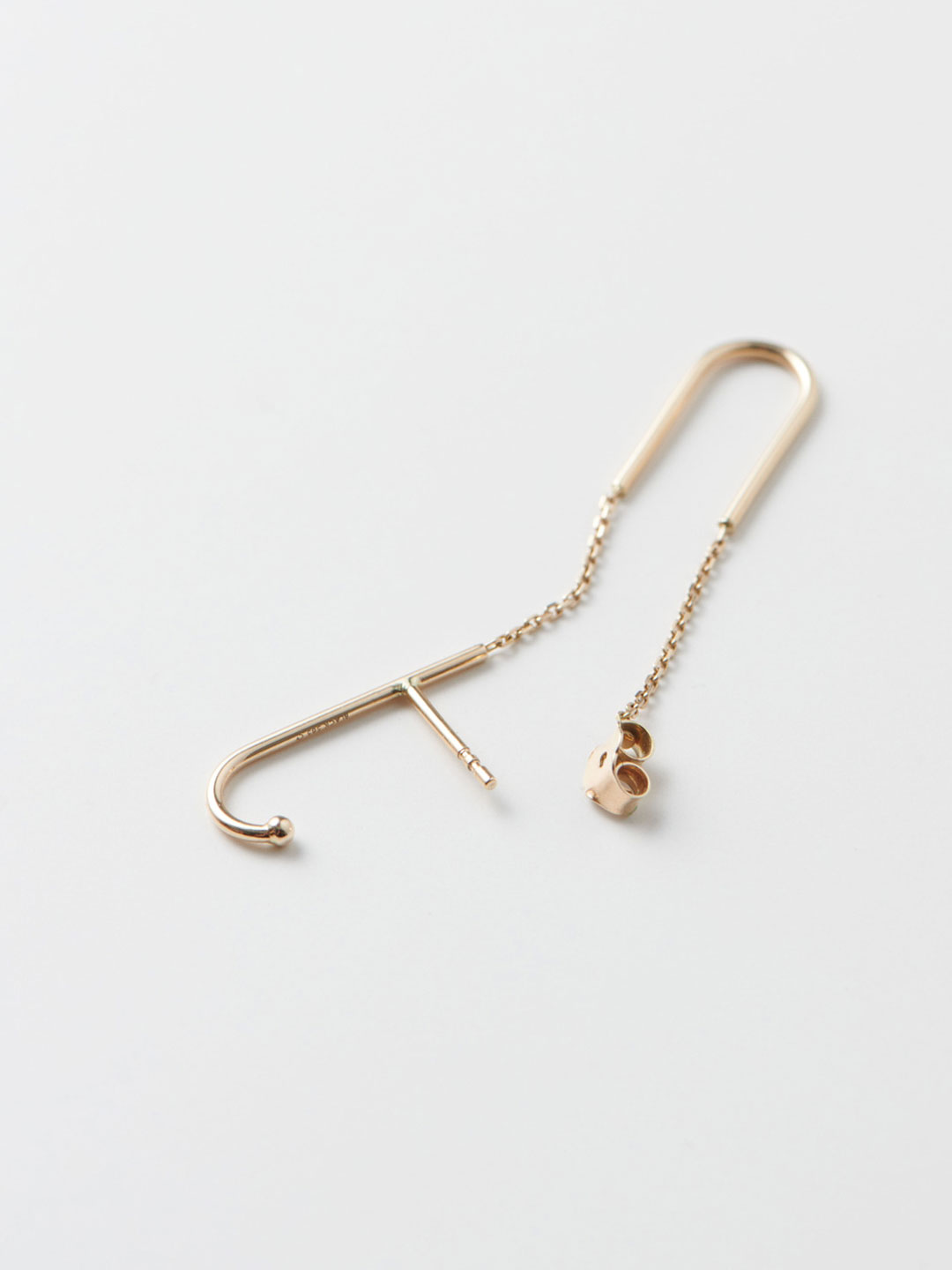 Compose Pierced Earring - Yellow Gold