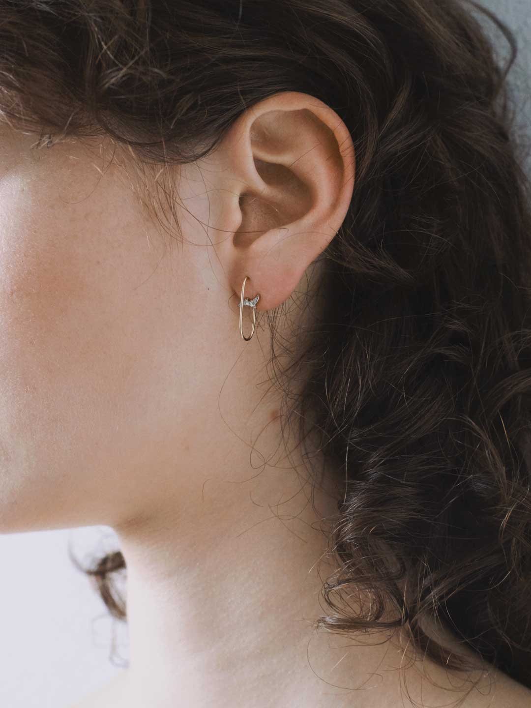 New Beginning Pierced Earring  - Yellow Gold