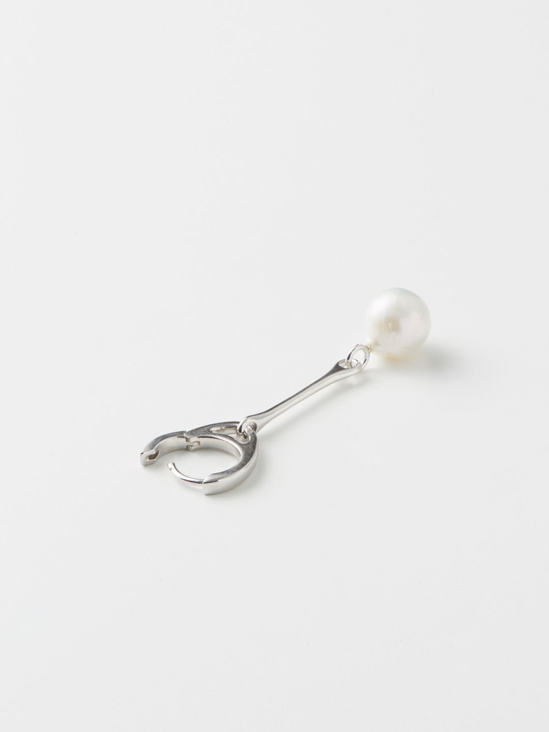 Squash Earring White Pearl - Silver