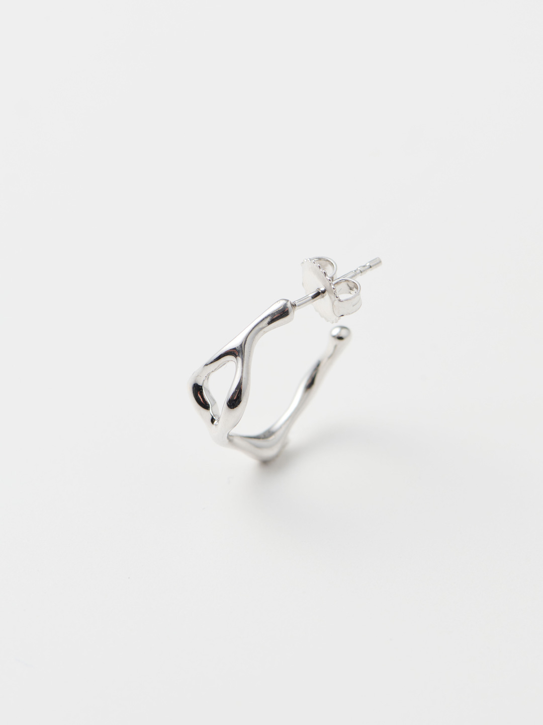 Luna Hoop 14 Pierced Earring - Silver