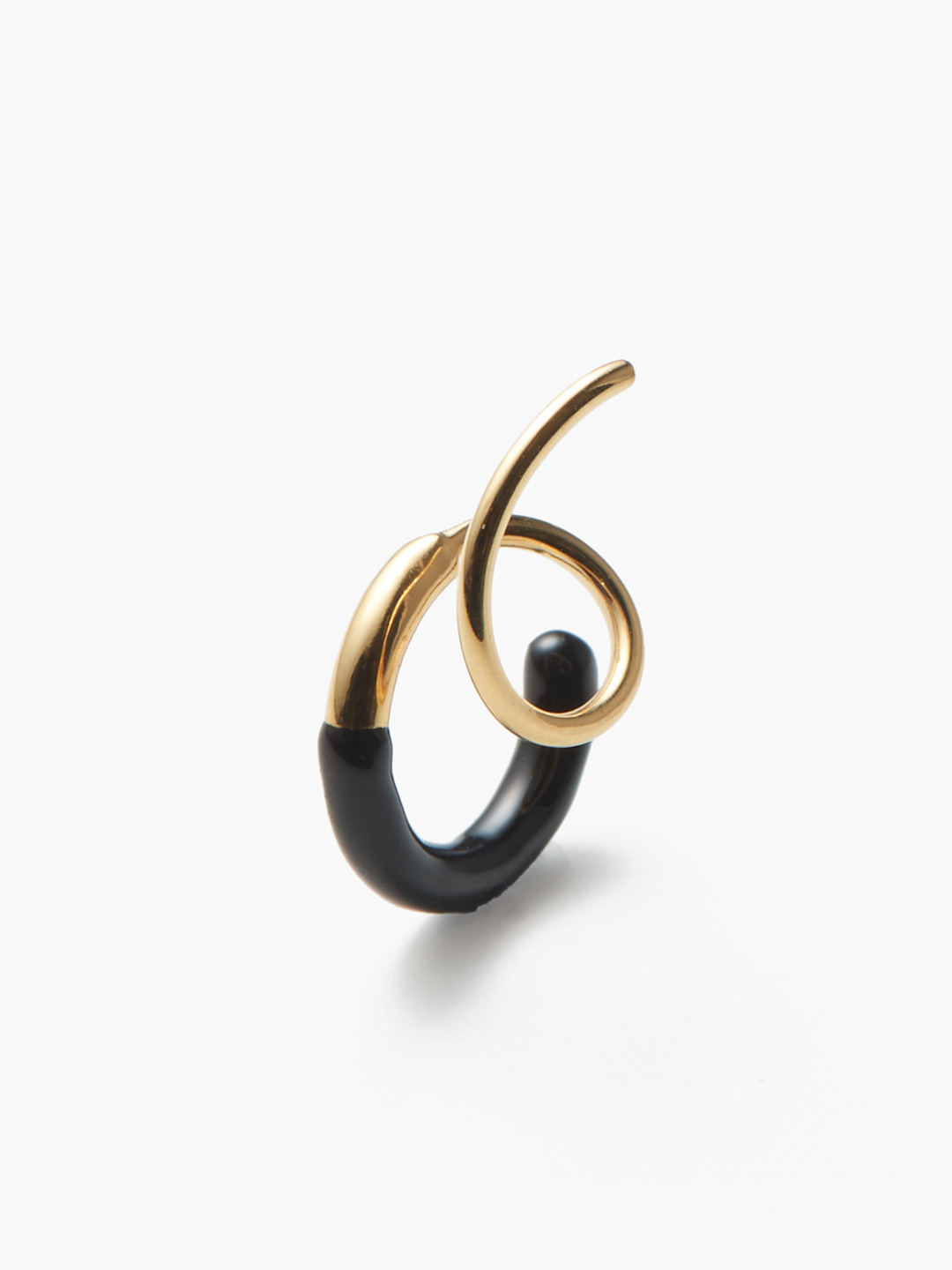 Dogma Twirl Pierced Earring  - Black