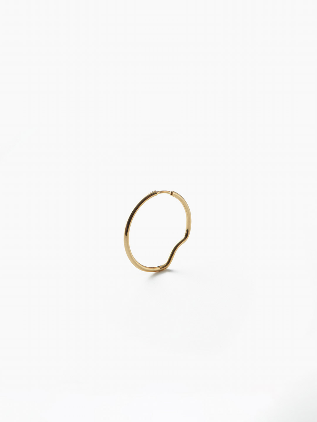 Copenhagen 25 Hoop Pierced Earring - Yellow Gold