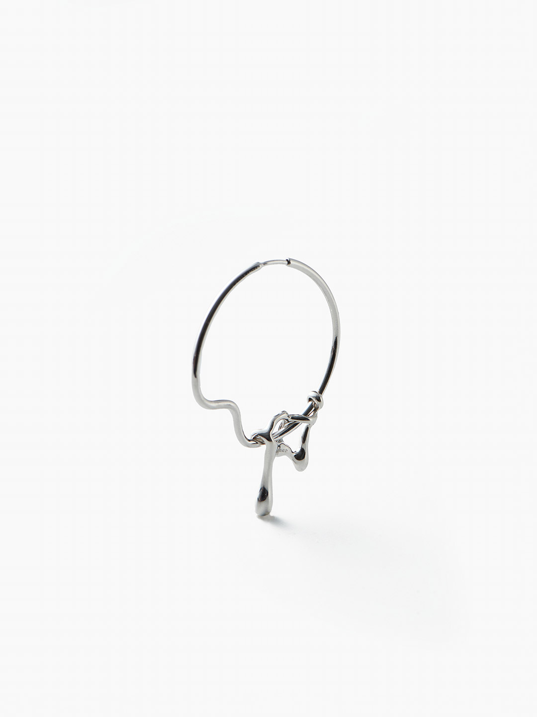 Istegade Hoop Pierced Earring - Silver