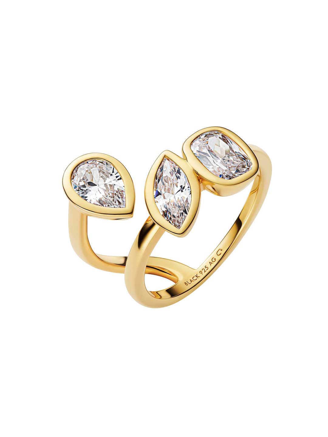 You & Me Baby Ring  - Yellow Gold