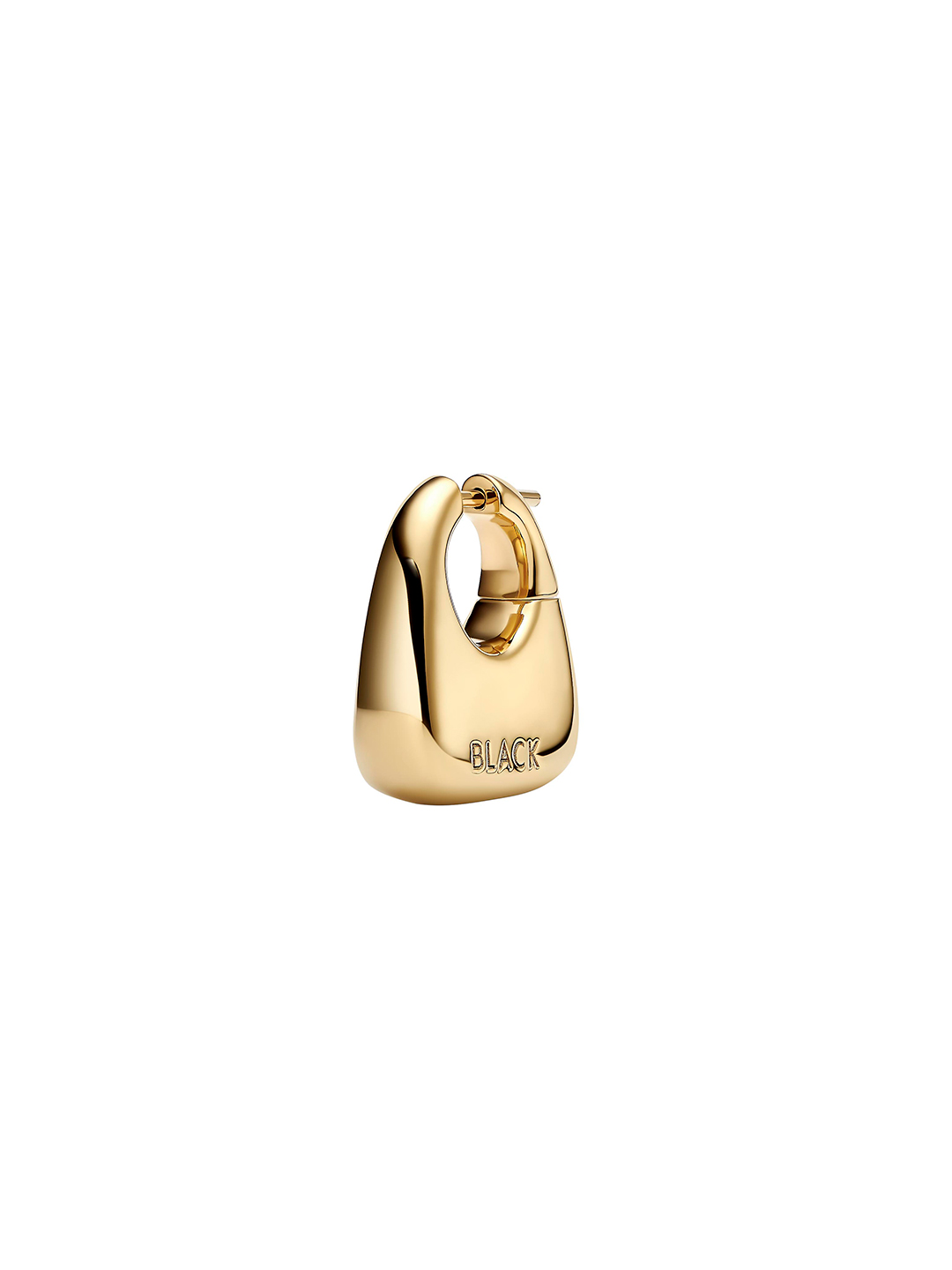Tote Medium Pierced Earring - Yellow Gold
