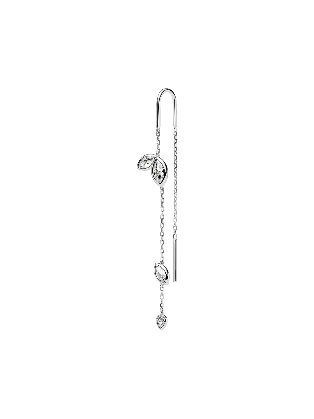 Swift Pierced Earring 04  - Silver