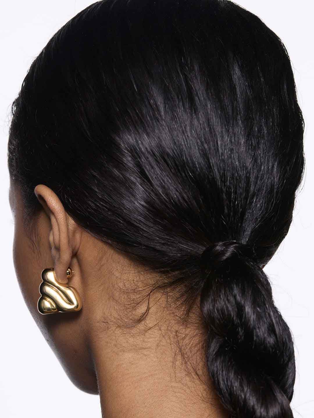 Bogota Pierced Earring Medium - Yellow Gold