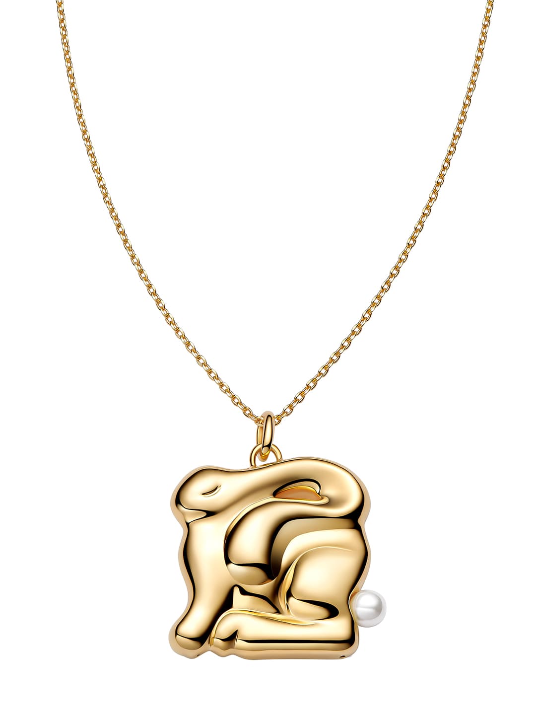 Rabbit Necklace  - Yellow Gold