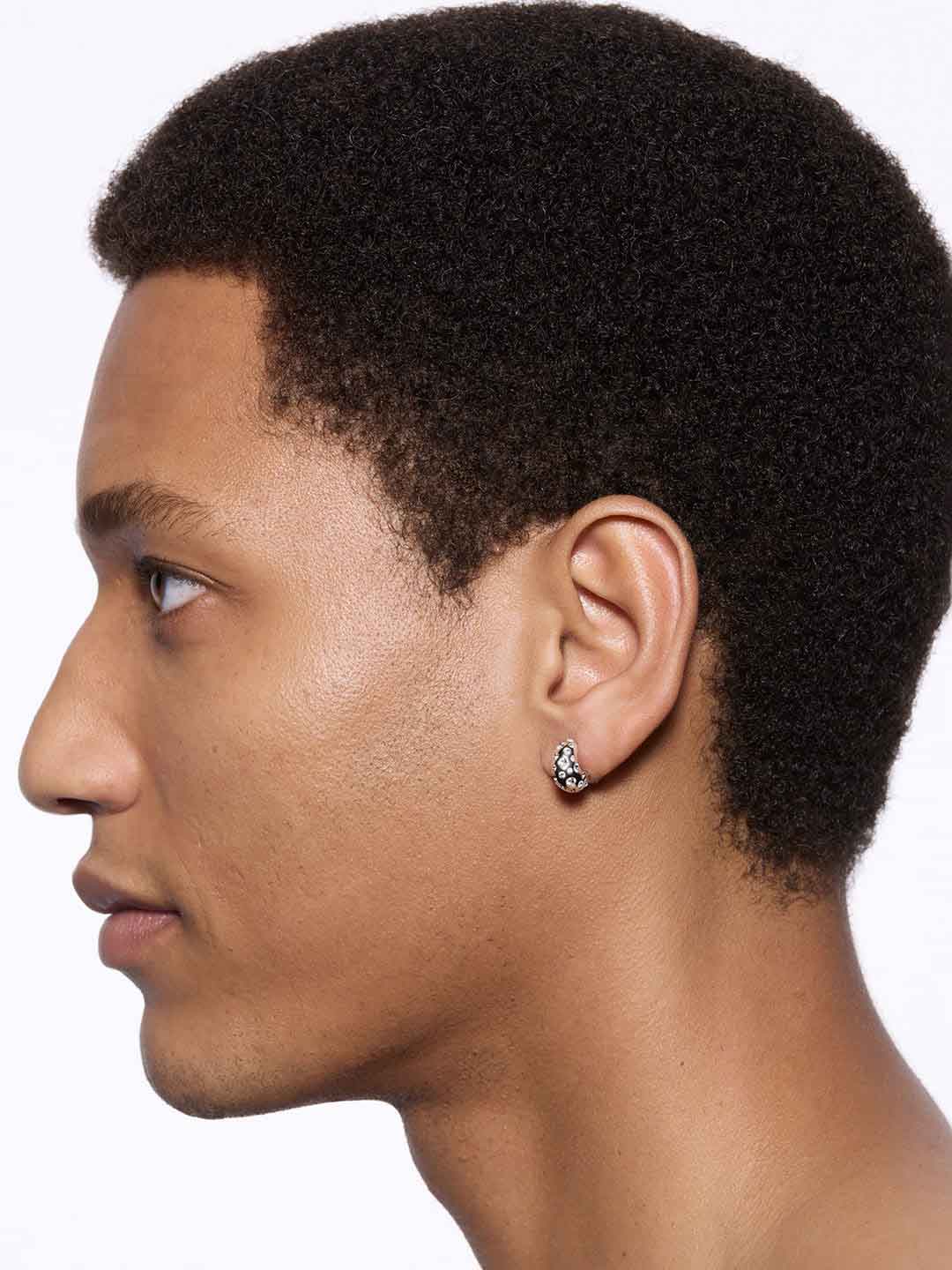 Tryvann Popcorn Pierced Earring - Silver