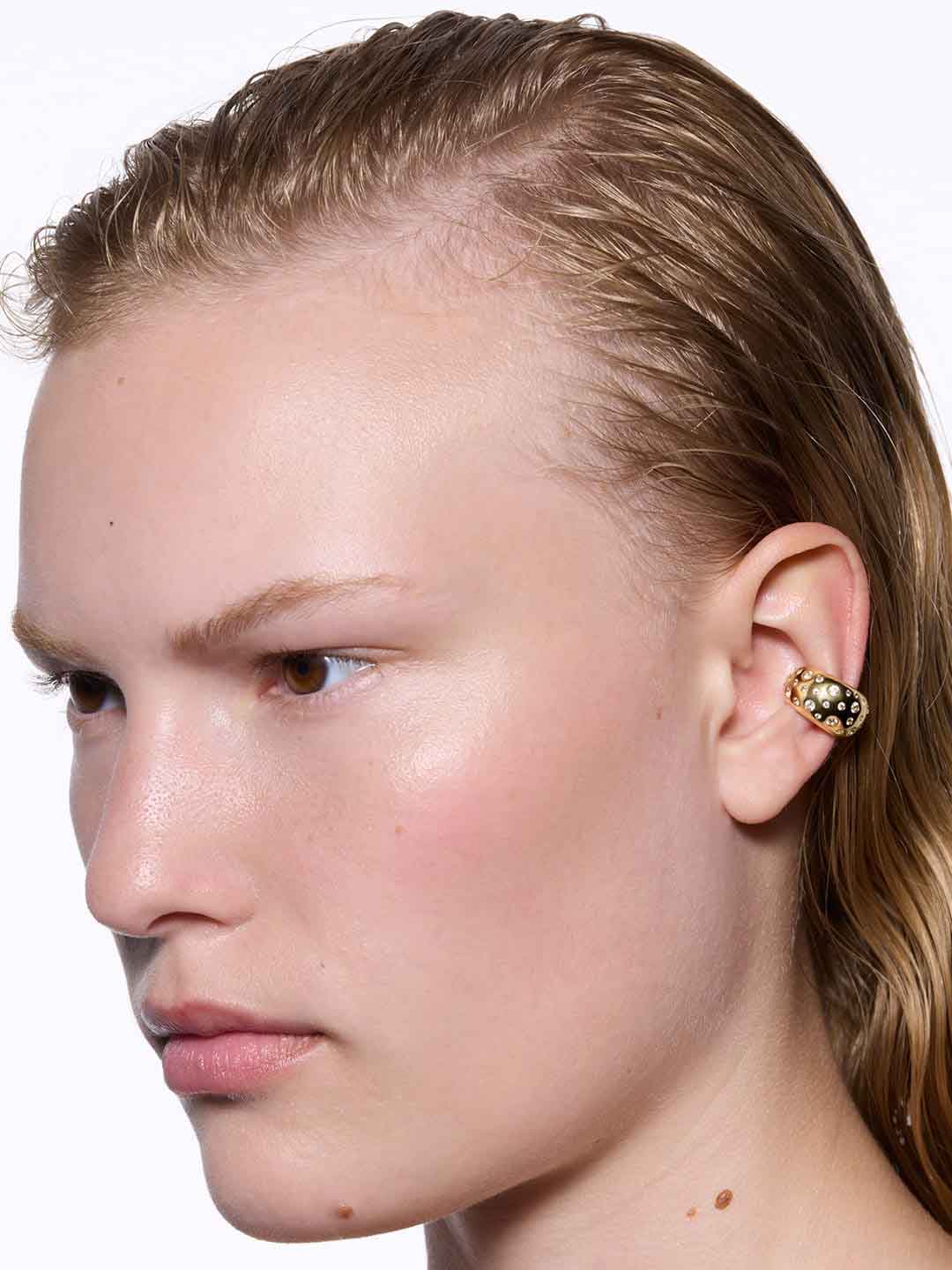 Tryvann Popcorn Ear Cuff - Yellow Gold