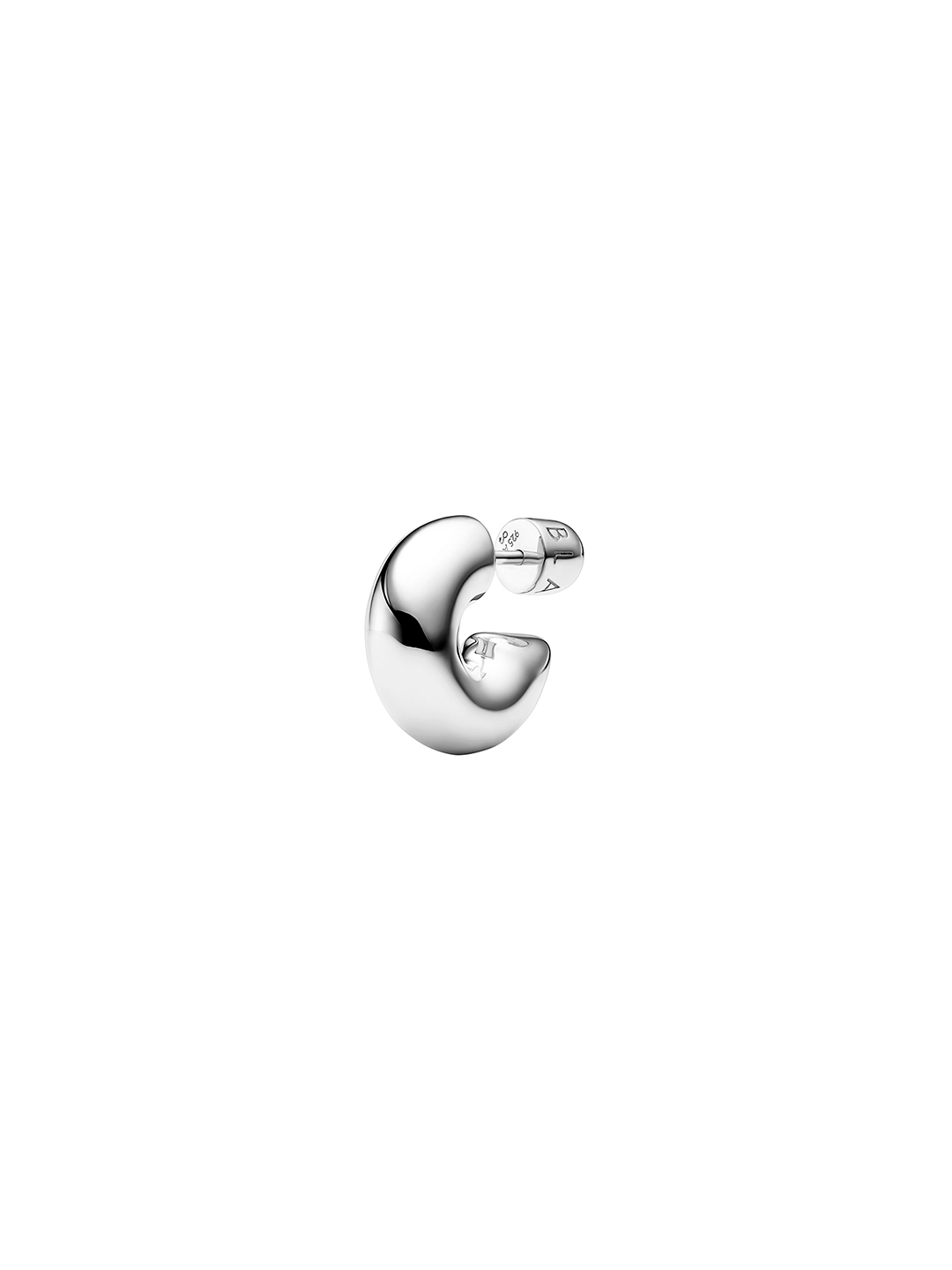 Prima Hoop Pierced Earring Medium  - Silver