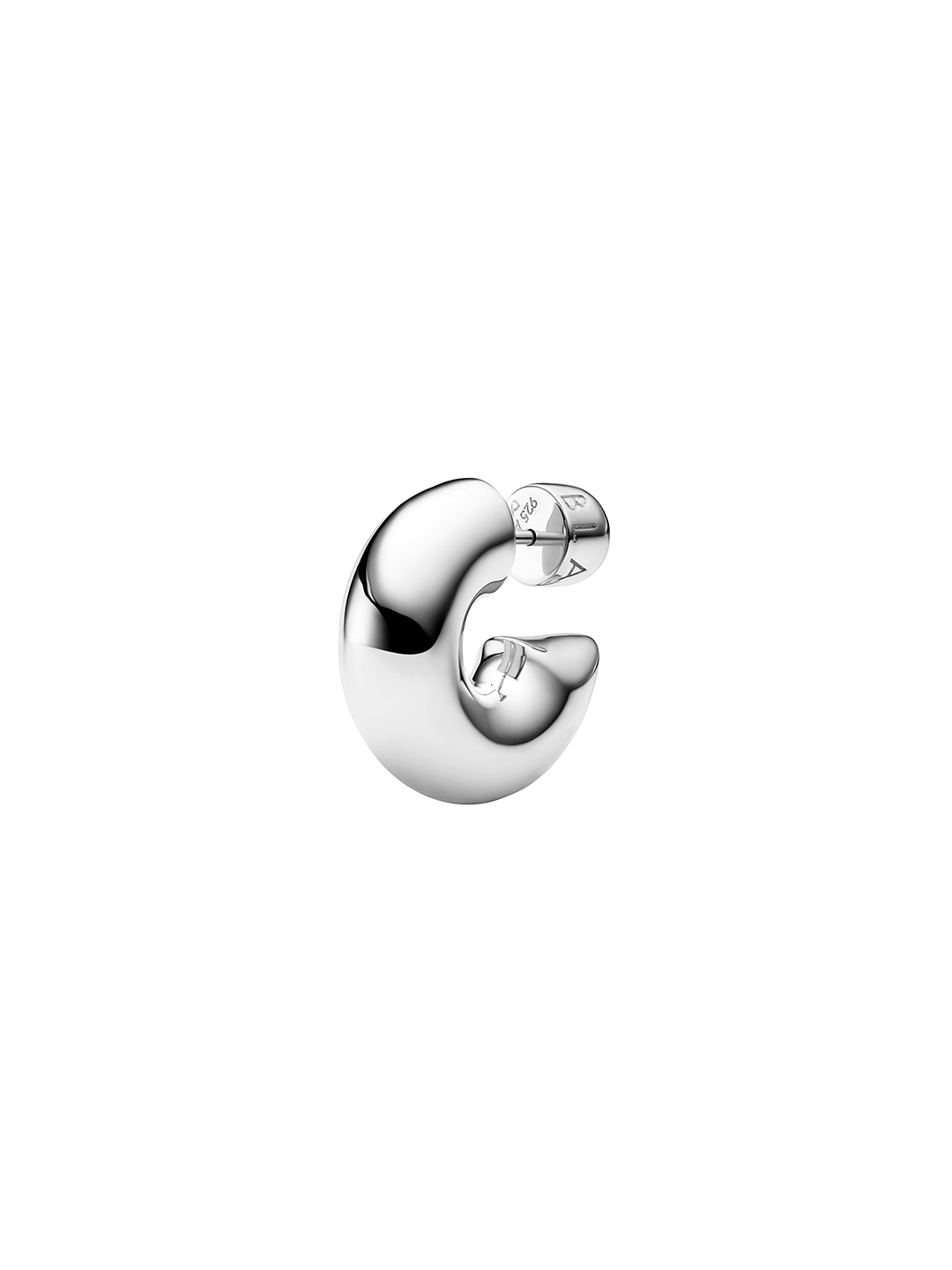 Prima Hoop Pierced Earring Large  - Silver