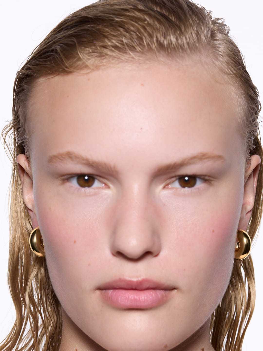 Prima Hoop Pierced Earring Large - Yellow Gold