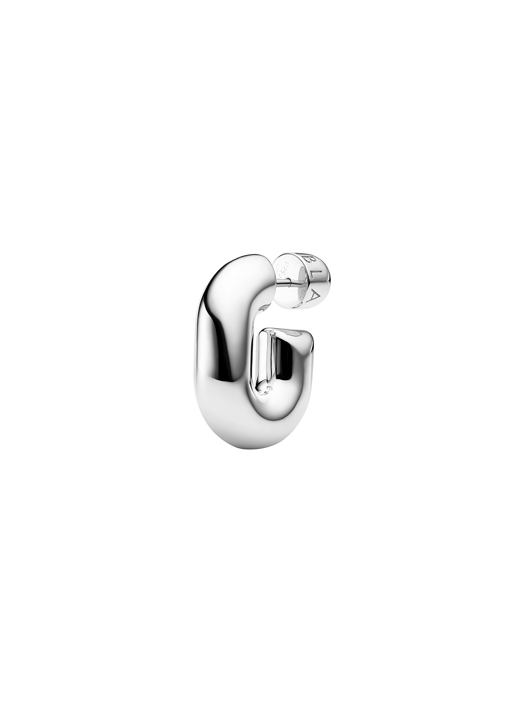 Forma Hoop Pierced Earring Large  - Silver