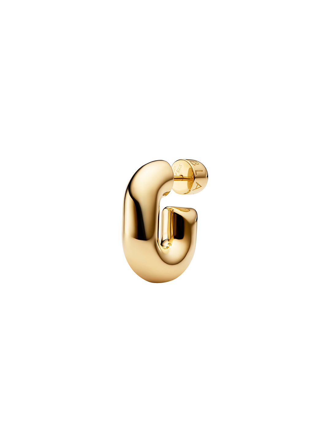 Forma Hoop Pierced Earring Large  - Yellow Gold