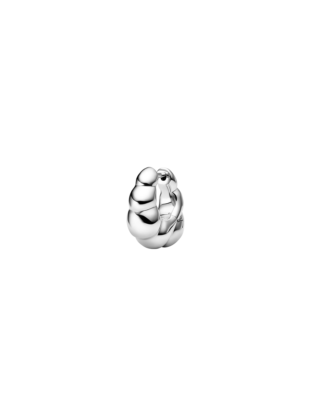 Robe Huggie Pierced Earring - Silver