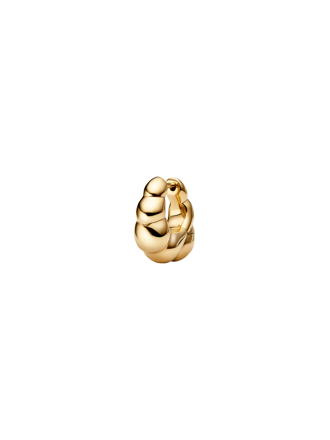 Robe Huggie Pierced Earring - Yellow Gold