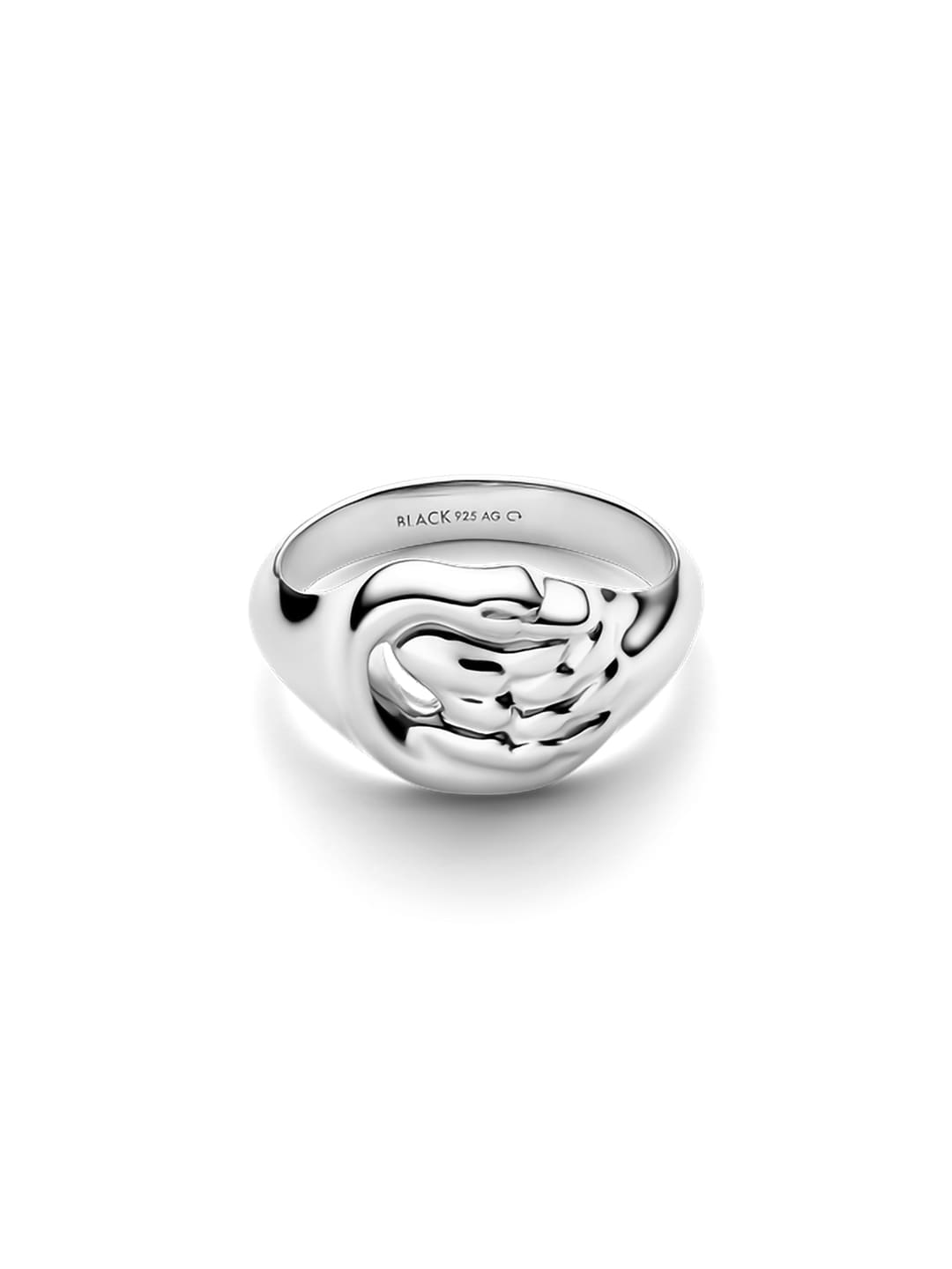 Swan Mini Signet Ring  - Silver