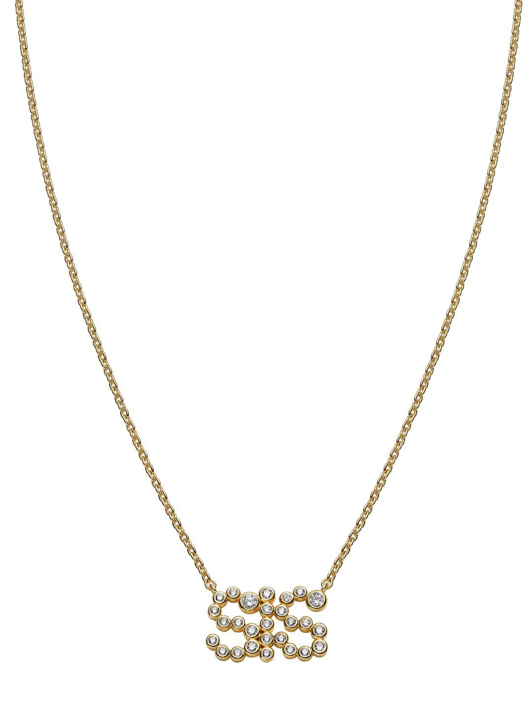 SIS Collet Necklace  - Yellow Gold