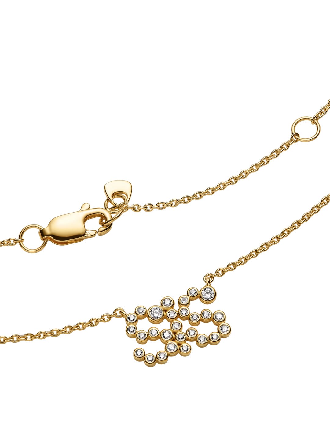 SIS Collet Necklace - Yellow Gold