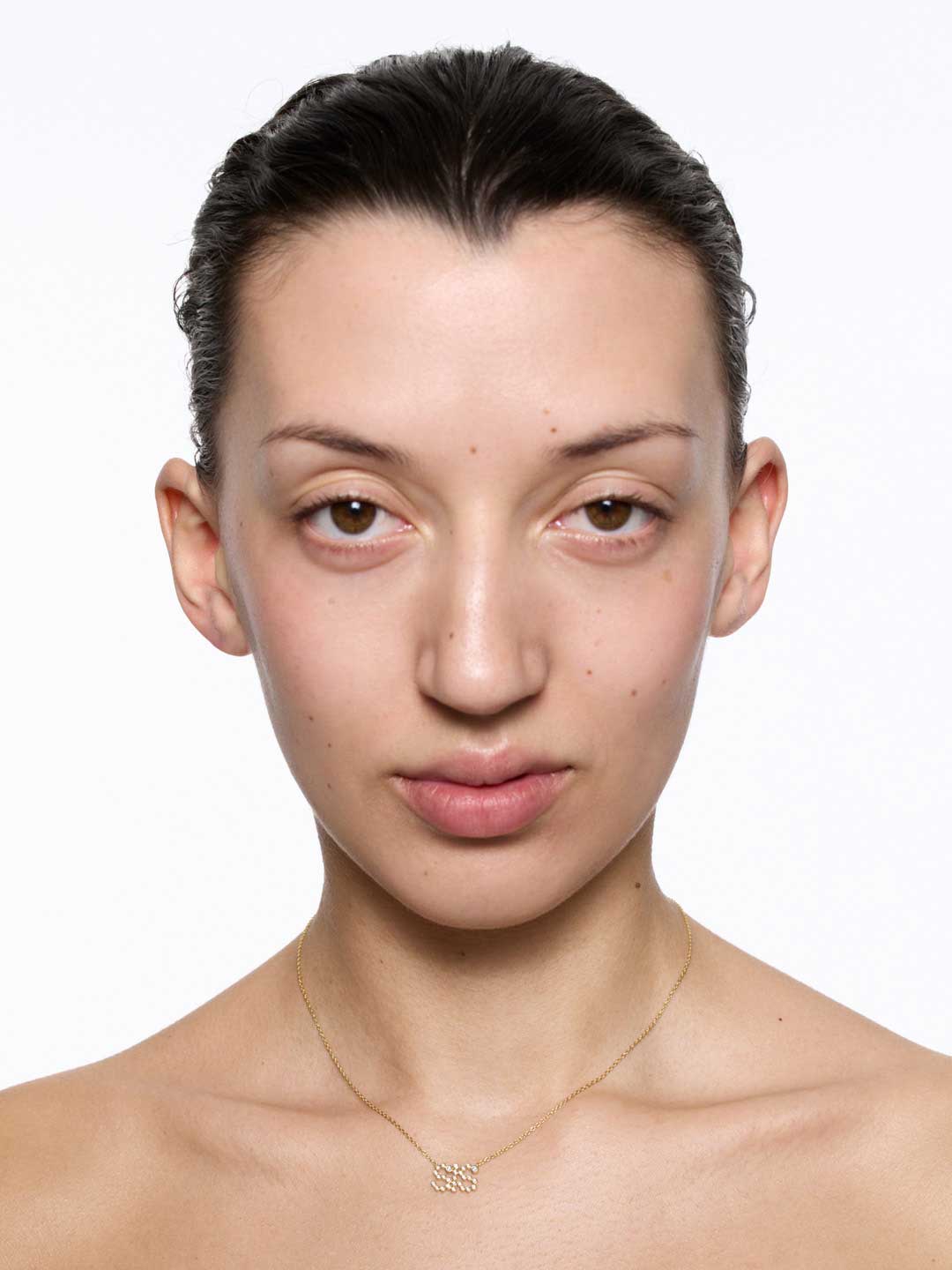 SIS Collet Necklace - Yellow Gold
