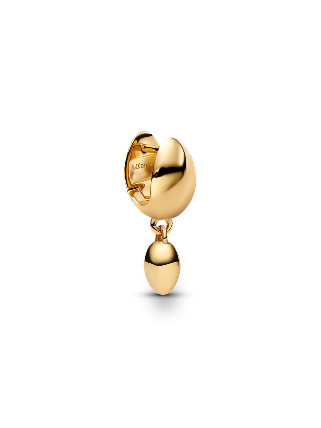 Finney Drop Huggie Piereced Earring - Yellow Gold